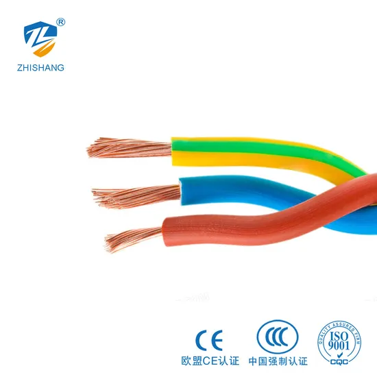 PVC-isoliertes Hausverdrahtungskabel, 300/500 Volt, einadriges Kupferdraht-BVR-Kabel