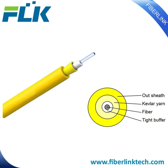 FTTH Simplex-Kommunikations- und Telekommunikations-Glasfaserkabel mit 1 Kern