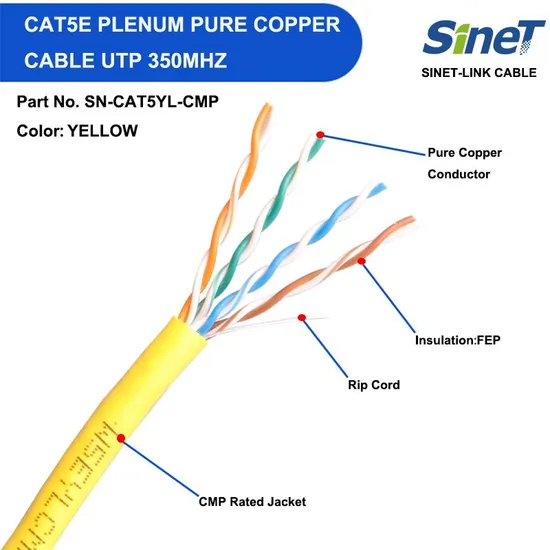 UTP Cat5e-Kabel 26AWG-Kabel Cat5e-Netzwerkkabel 4p Twisted Pair-Telekommunikation